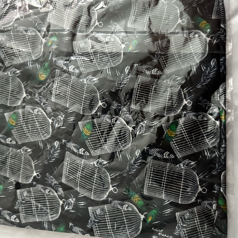 Robert Graham  Black and White Birdcage Print Scarf